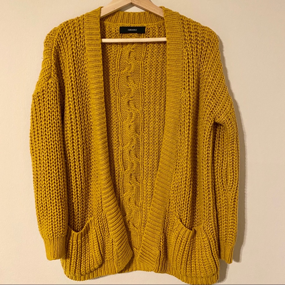 Mustard Knit Cardigan